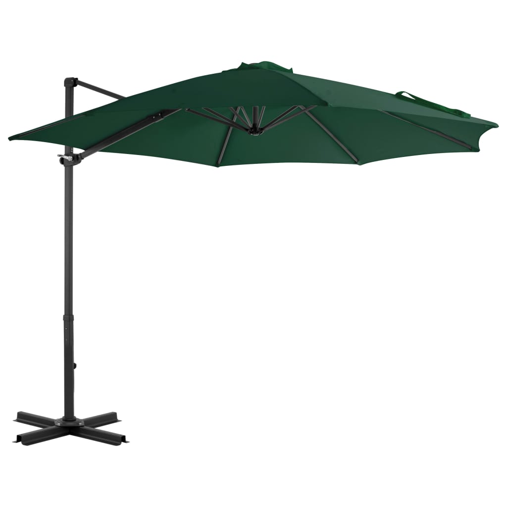 Parasol met draagbare voet groen