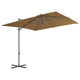 Parasol met draagbare voet taupe