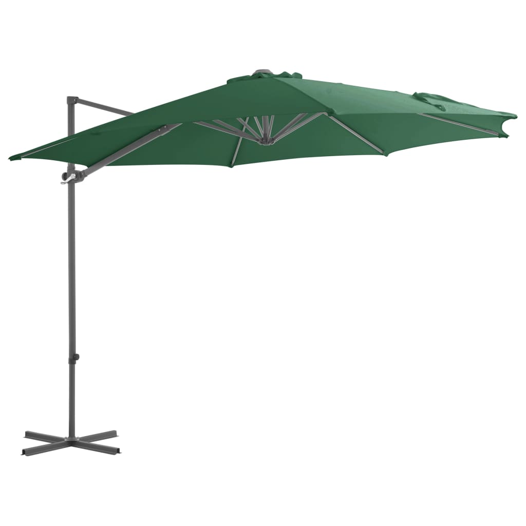 Parasol met draagbare voet groen