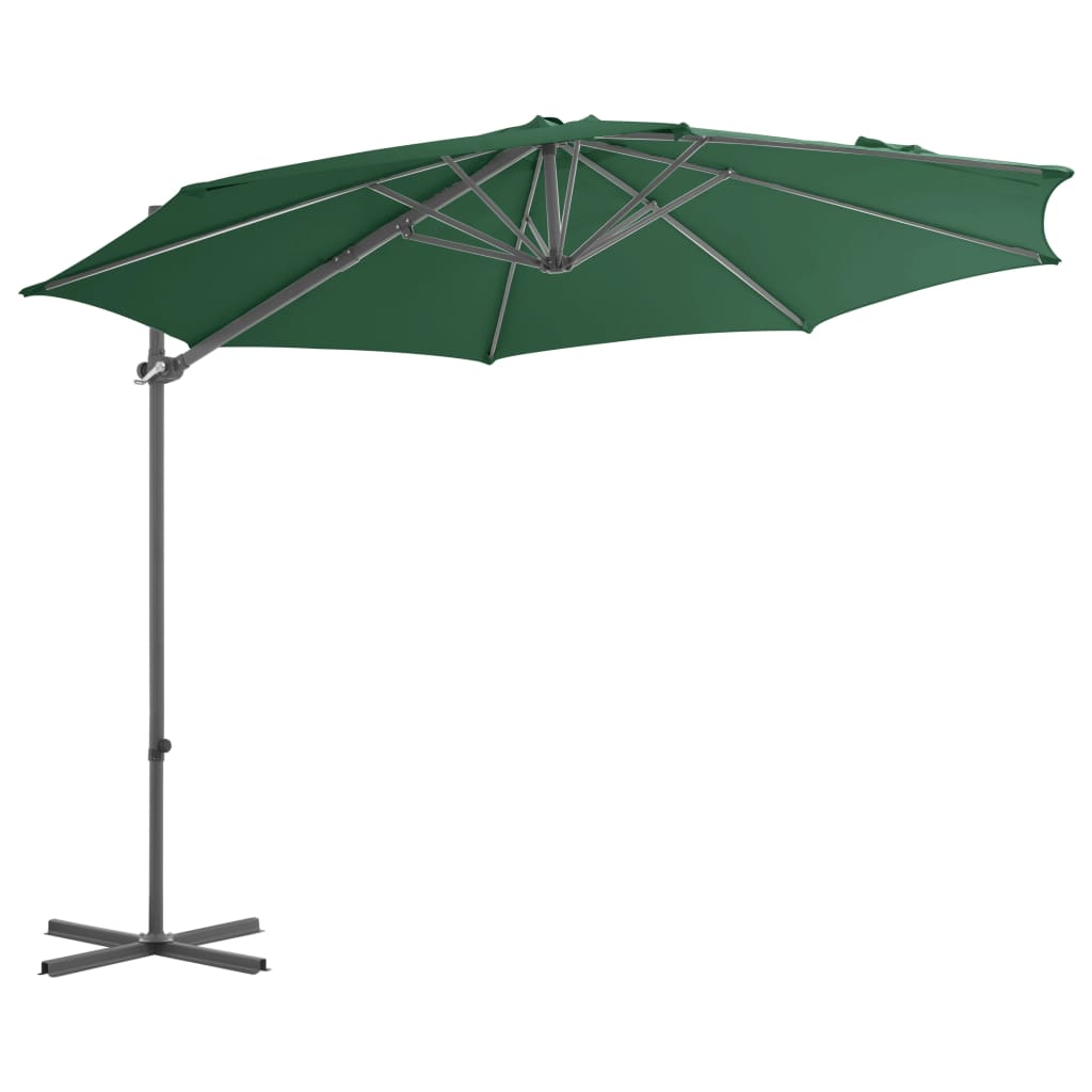 Parasol met draagbare voet groen