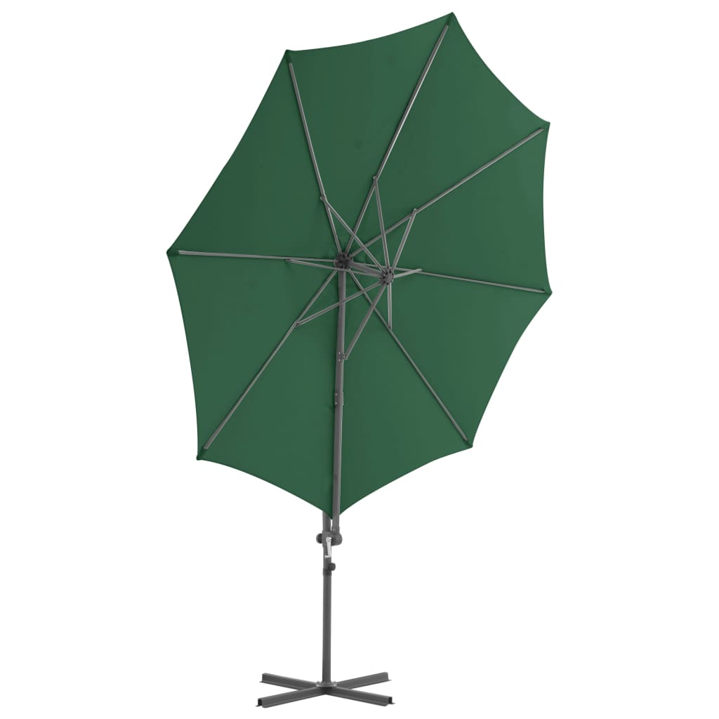 Parasol met draagbare voet groen