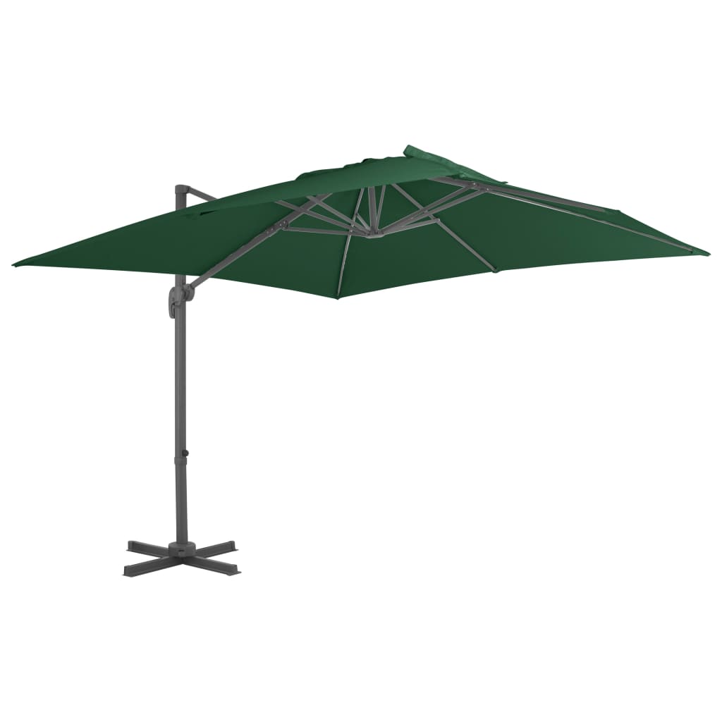 Parasol met draagbare voet groen