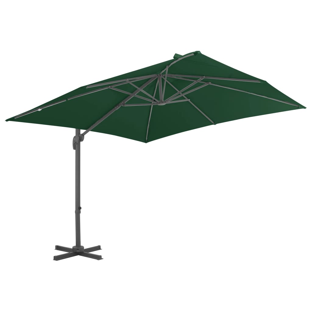 Parasol met draagbare voet groen