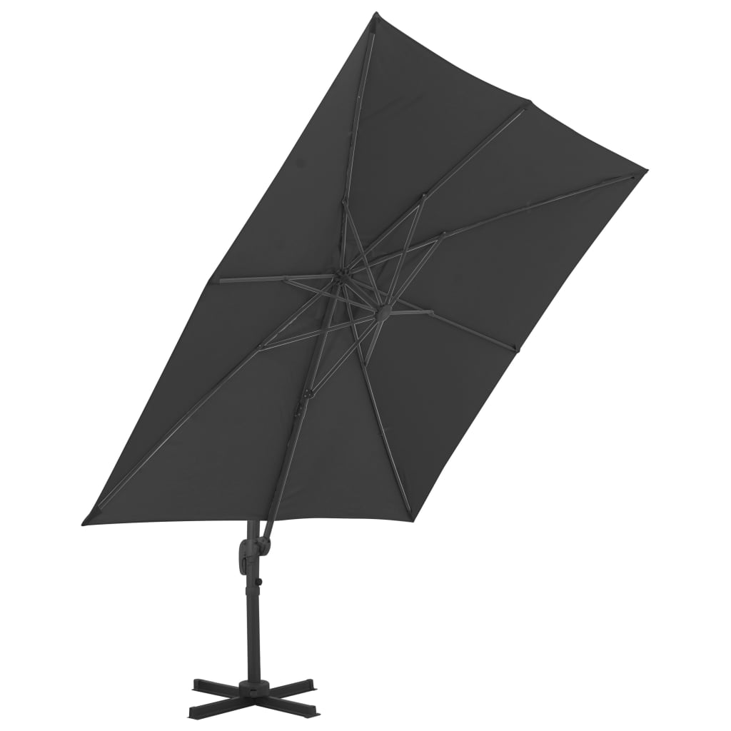 Parasol met draagbare voet antracietkleurig