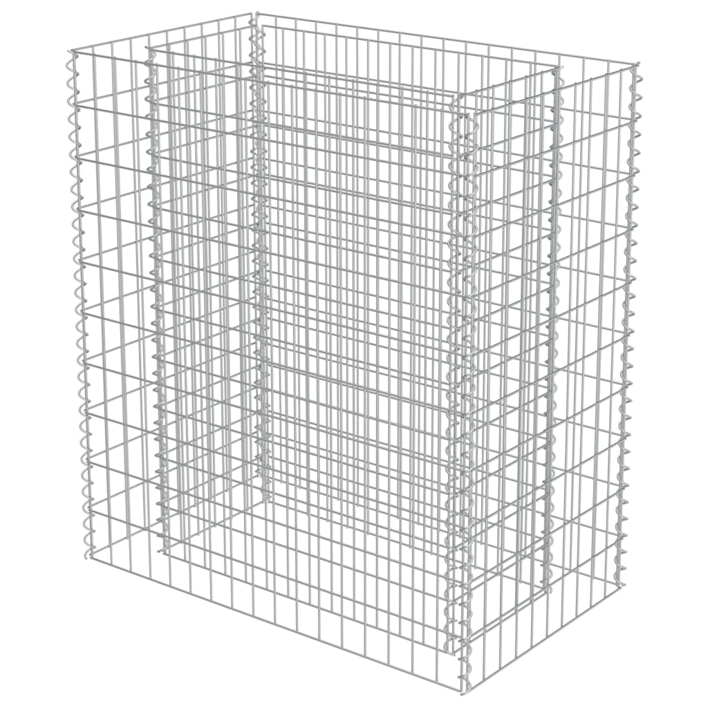 Gabion plantenbak verhoogd 90x50x100 cm gegalvaniseerd staal