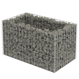 Gabion plantenbak verhoogd 90x50x50 cm gegalvaniseerd staal