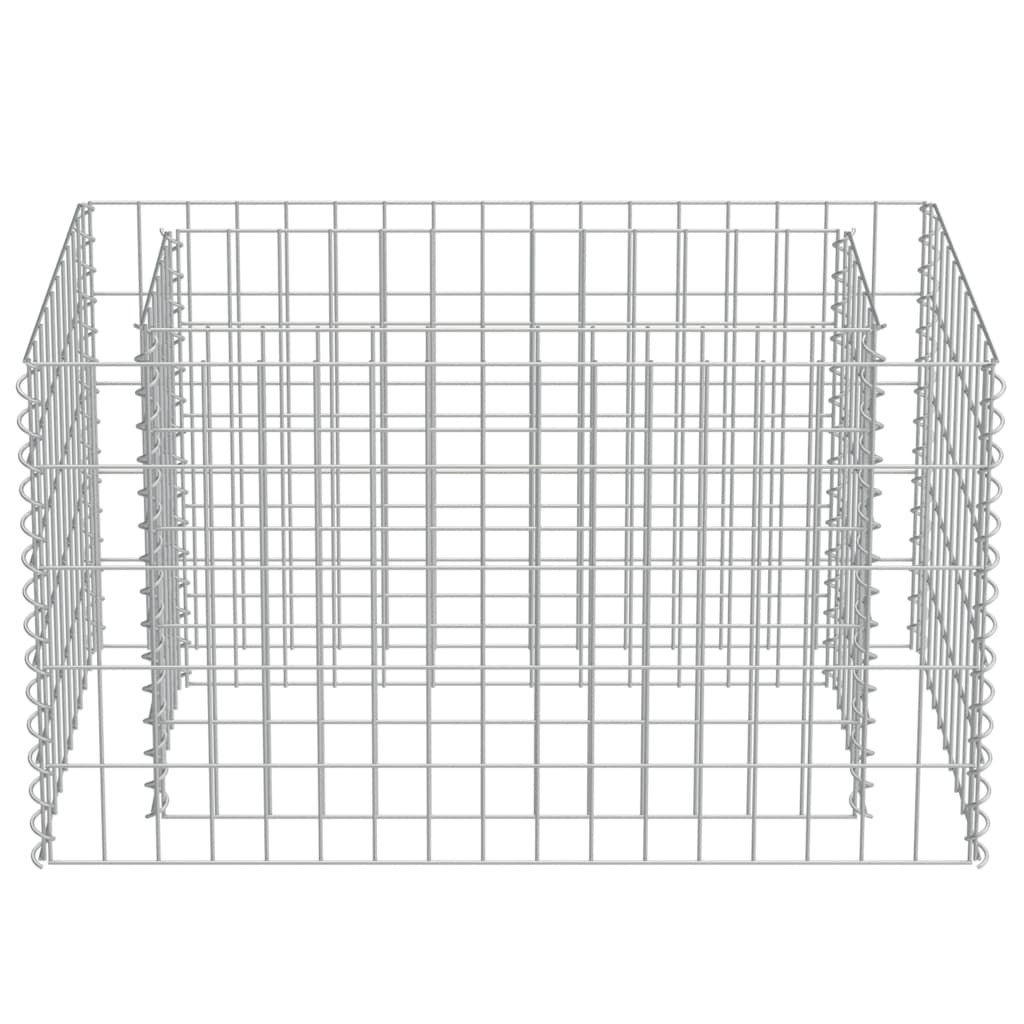 Gabion plantenbak verhoogd 90x50x50 cm gegalvaniseerd staal