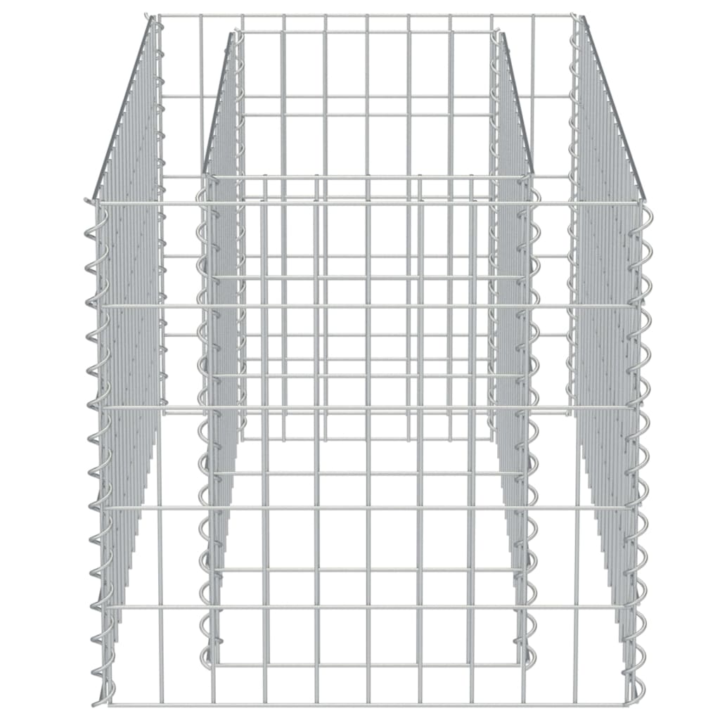 Gabion plantenbak verhoogd 90x50x50 cm gegalvaniseerd staal