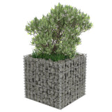 Gabion plantenbak verhoogd 50x50x50 cm gegalvaniseerd staal