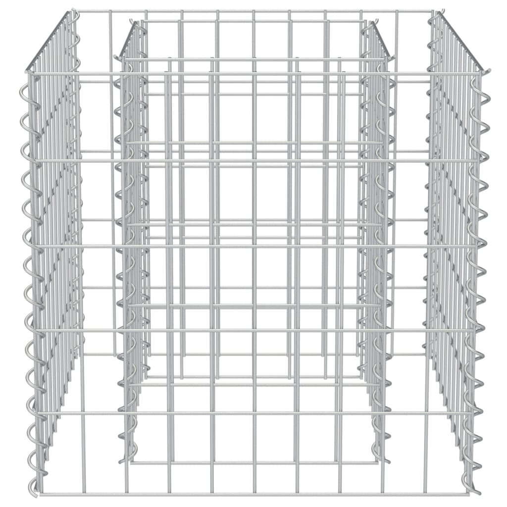 Gabion plantenbak verhoogd 50x50x50 cm gegalvaniseerd staal