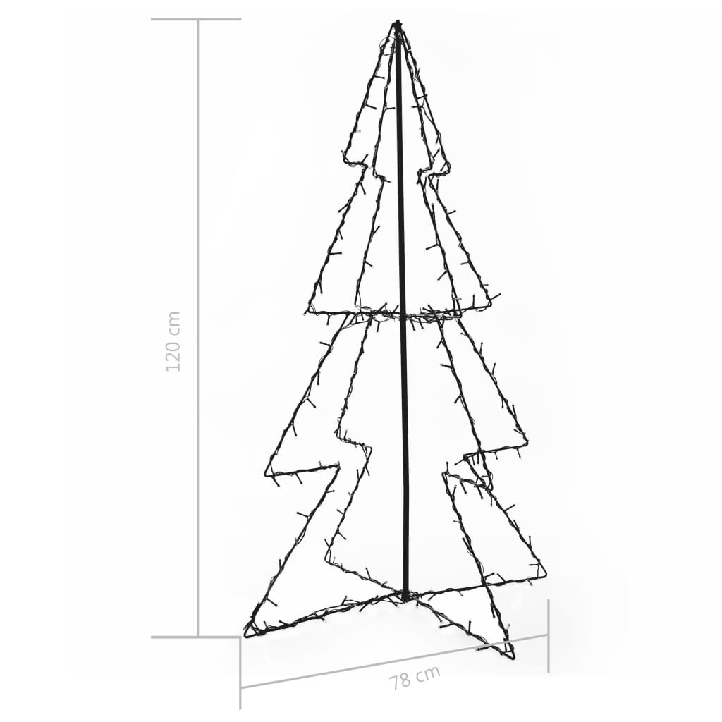 Kegelkerstboom 160 LED's binnen en buiten 78x120 cm - AllerleiShop