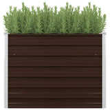 Plantenbak verhoogd 100x40x77 cm gegalvaniseerd staal bruin