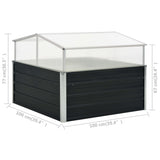 Tuinkas 100x100x77 cm gegalvaniseerd staal antraciet - AllerleiShop