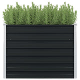 Plantenbak verhoogd 100x100x77cm gegalvaniseerd staal antraciet - AllerleiShop