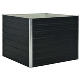 Plantenbak verhoogd 100x100x77cm gegalvaniseerd staal antraciet - AllerleiShop