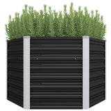 Plantenbak verhoogd 129x129x77cm gegalvaniseerd staal antraciet - AllerleiShop