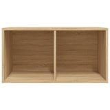 Opbergbox voor LP's 71x34x36 cm bewerkt hout sonoma eikenkleur - AllerleiShop