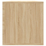 Opbergbox voor LP's 71x34x36 cm bewerkt hout sonoma eikenkleur - AllerleiShop