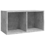 Opbergbox voor LP's 71x34x36 cm bewerkt hout betongrijs - AllerleiShop