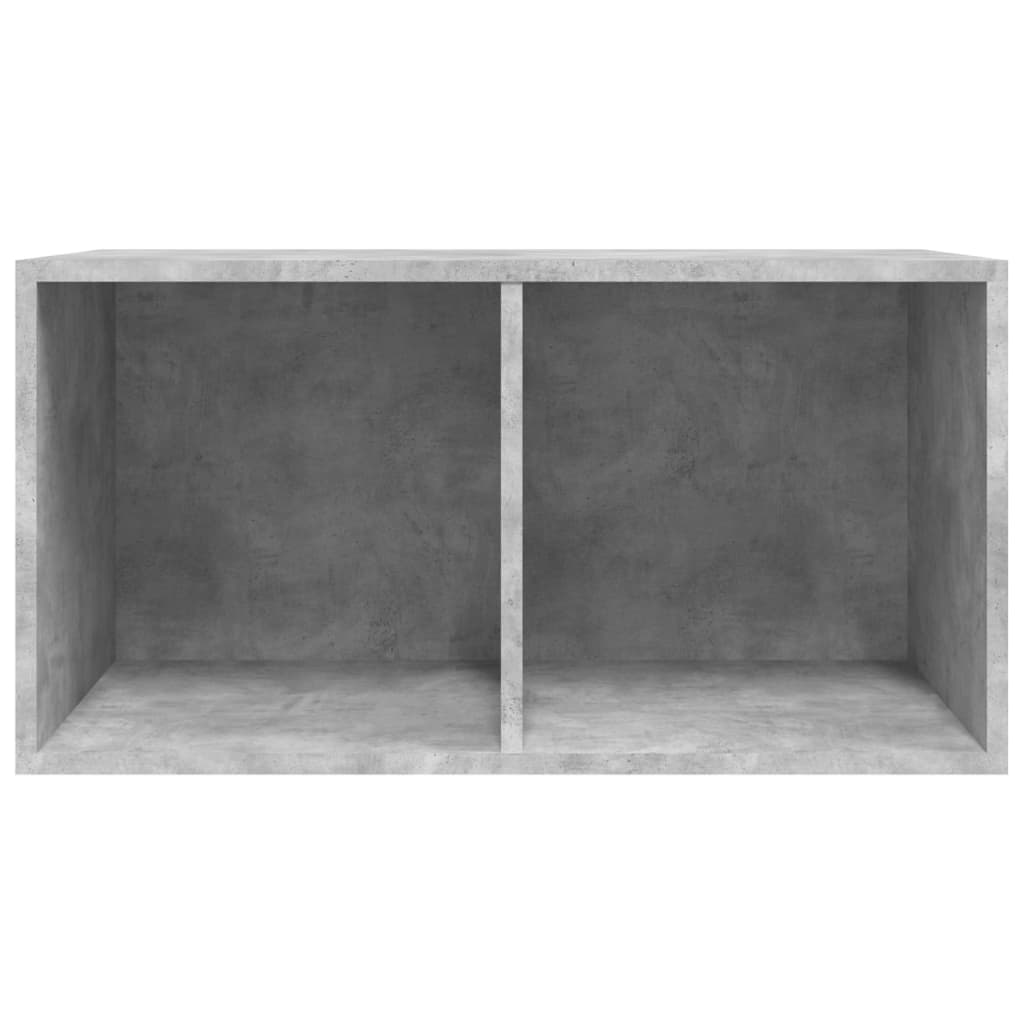 Opbergbox voor LP's 71x34x36 cm bewerkt hout betongrijs - AllerleiShop