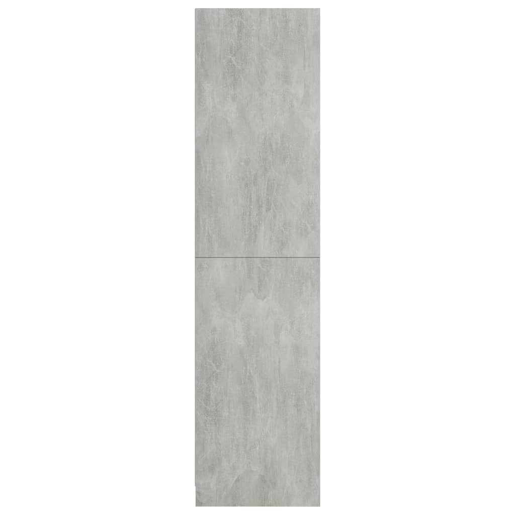 Kledingkast 100x50x200 cm bewerkt hout betongrijs - AllerleiShop