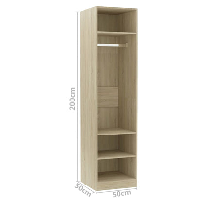 Kledingkast 50x50x200 cm bewerkt hout sonoma eikenkleurig - AllerleiShop