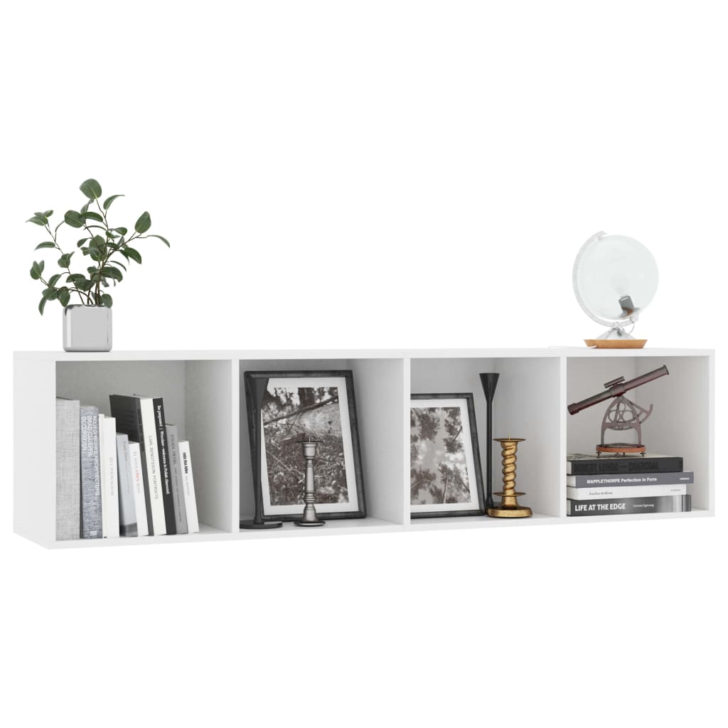 Boekenkast/tv-meubel 143x30x36 cm wit - AllerleiShop