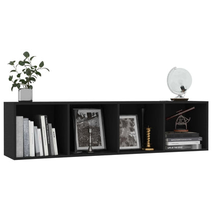 Boekenkast/tv-meubel 143x30x36 cm zwart - AllerleiShop