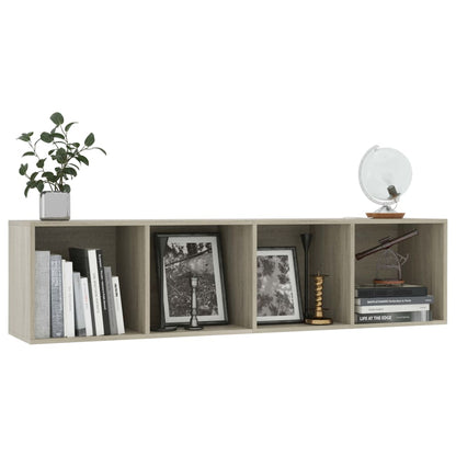 Boekenkast/tv-meubel 143x30x36 cm sonoma eikenkleurig - AllerleiShop