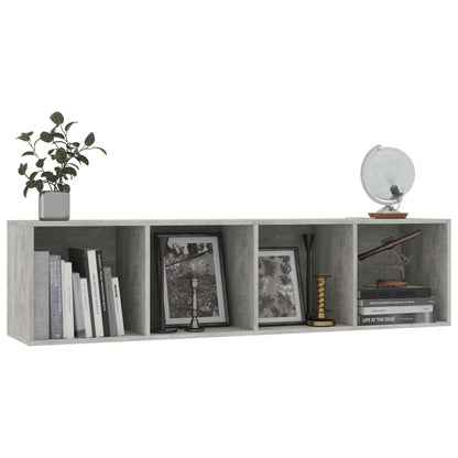 Boekenkast/tv-meubel 143x30x36 cm betongrijs - AllerleiShop