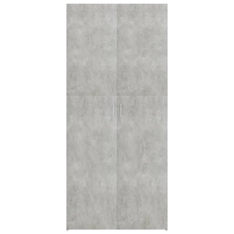 Schoenenkast 80x35,5x180 cm bewerkt hout betongrijs - AllerleiShop