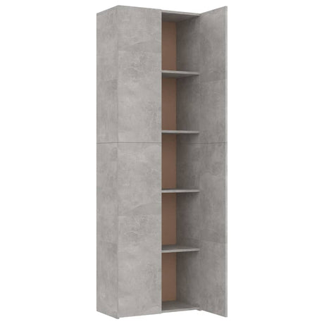 Kantoorkast 60x32x190 cm bewerkt hout betongrijs - AllerleiShop