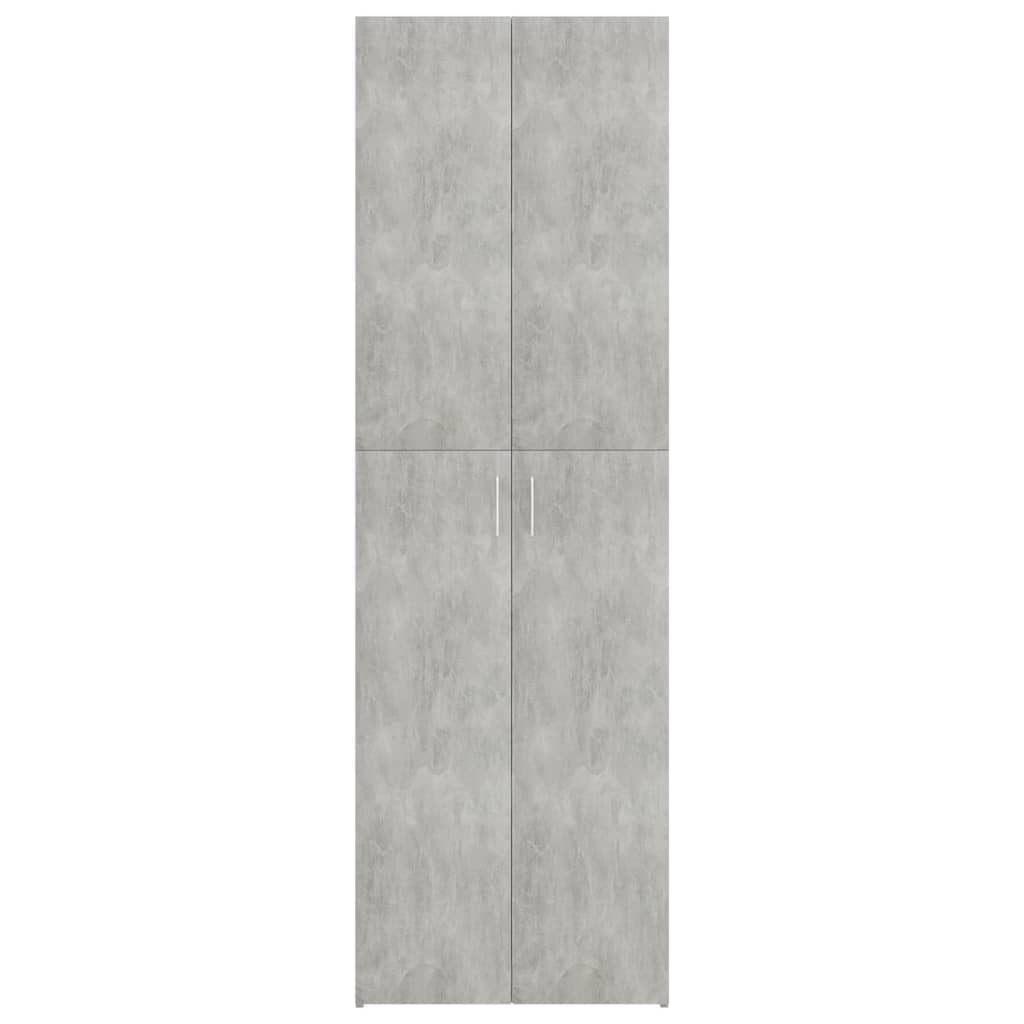 Kantoorkast 60x32x190 cm bewerkt hout betongrijs - AllerleiShop