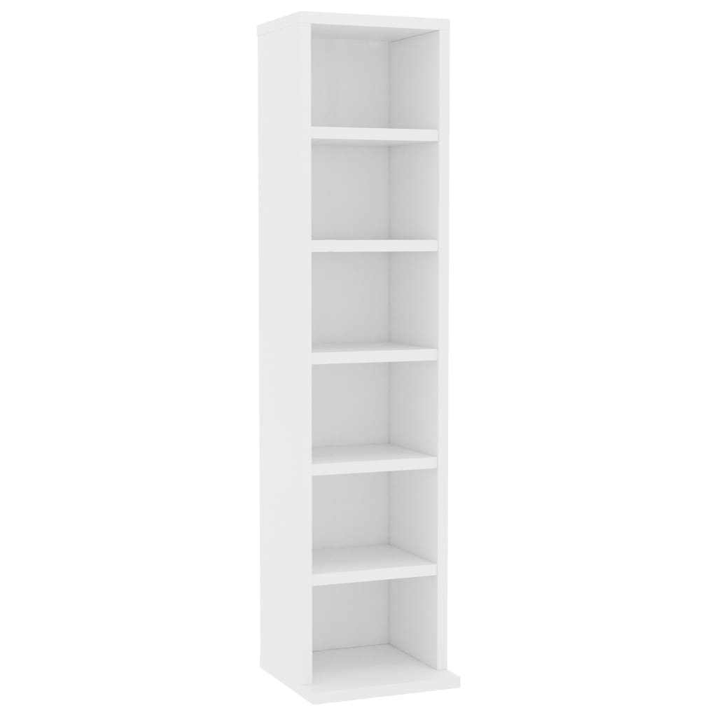 Cd-kast 21x20x88 cm bewerkt hout wit - AllerleiShop