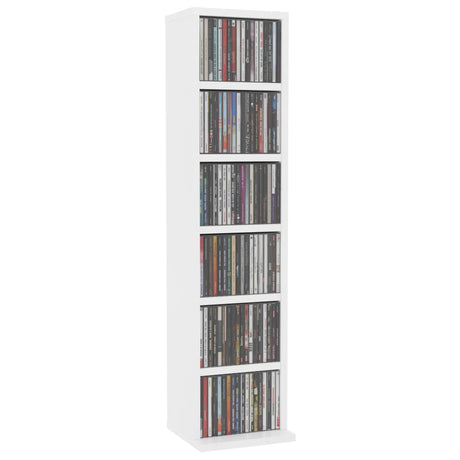 Cd-kast 21x20x88 cm bewerkt hout wit - AllerleiShop