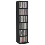 Cd-kast 21x20x88 cm bewerkt hout zwart - AllerleiShop