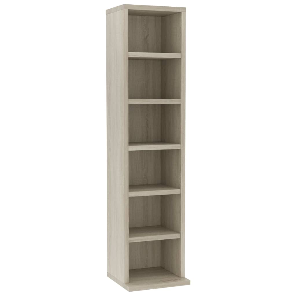 Cd-kast 21x20x88 cm bewerkt hout sonoma eikenkleurig - AllerleiShop