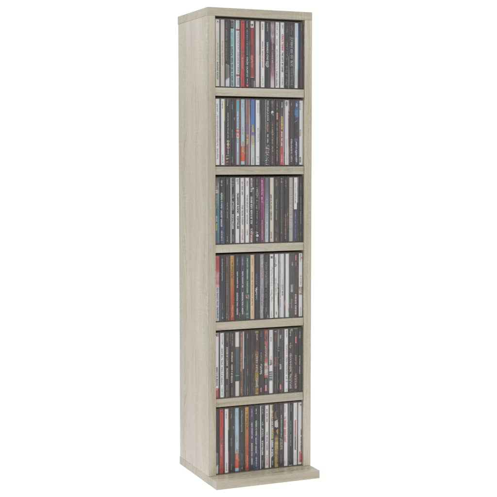 Cd-kast 21x20x88 cm bewerkt hout sonoma eikenkleurig - AllerleiShop