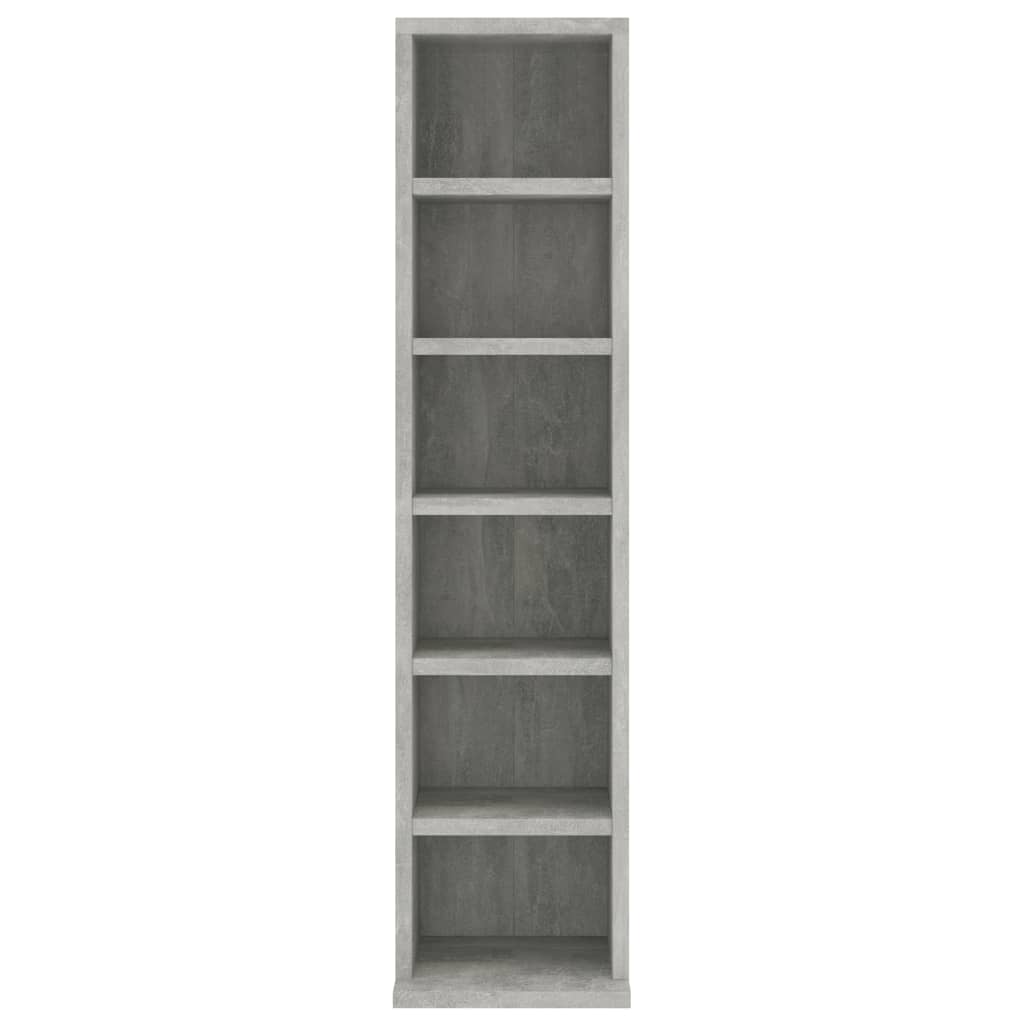 Cd-kast 21x20x88 cm bewerkt hout betongrijs - AllerleiShop