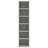 Cd-kast 21x20x88 cm bewerkt hout betongrijs - AllerleiShop