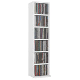 Cd-kast 21x20x88 cm bewerkt hout hoogglans wit - AllerleiShop