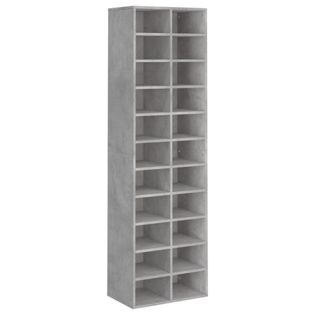 Schoenenkast 54x34x183 cm bewerkt hout betongrijs - AllerleiShop