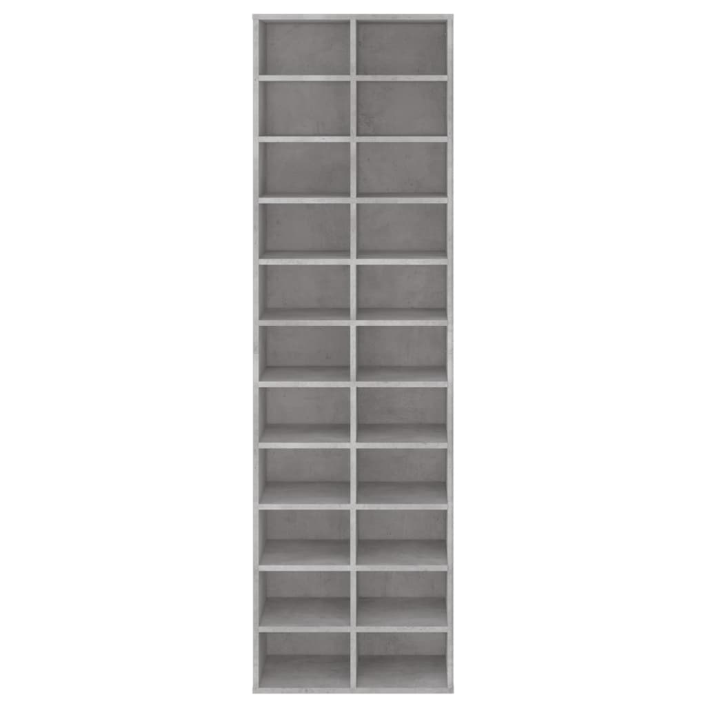 Schoenenkast 54x34x183 cm bewerkt hout betongrijs - AllerleiShop