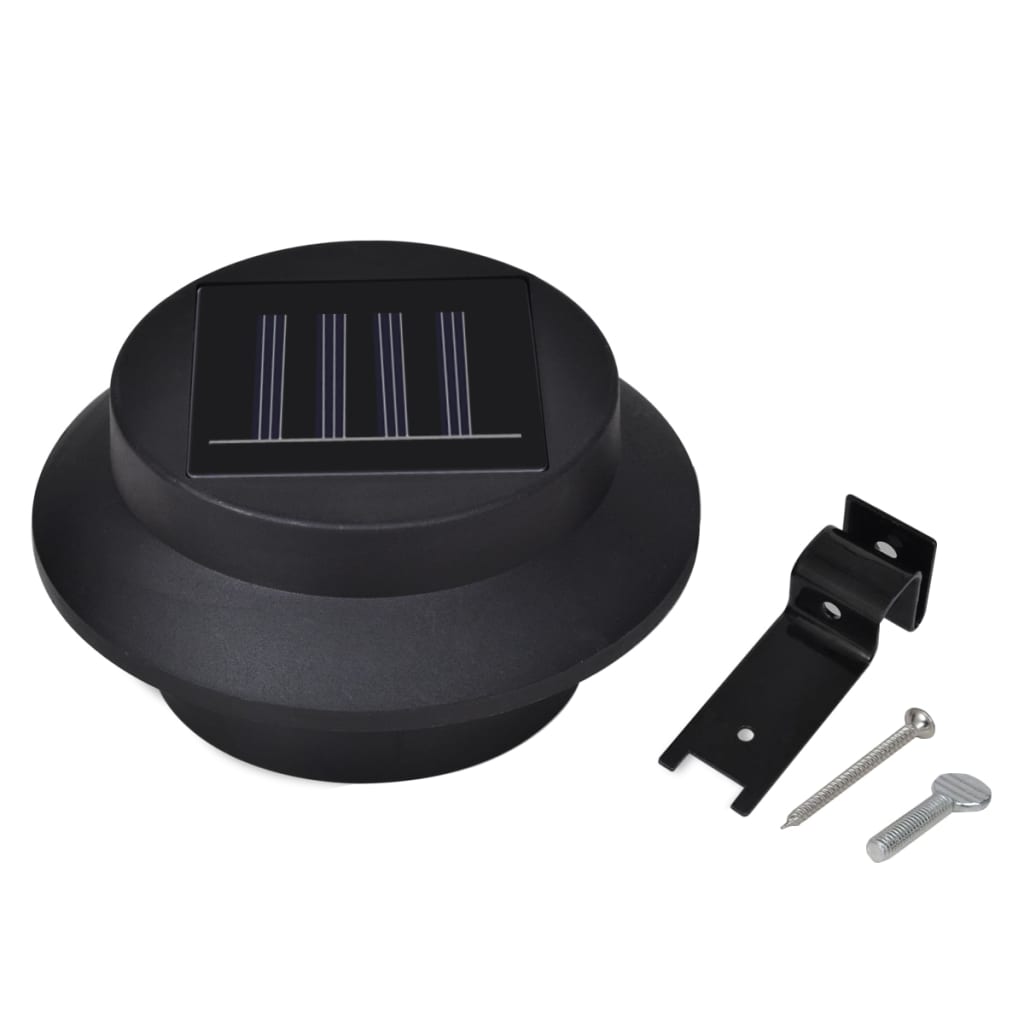 Schuttinglampen 12 st solar LED zwart