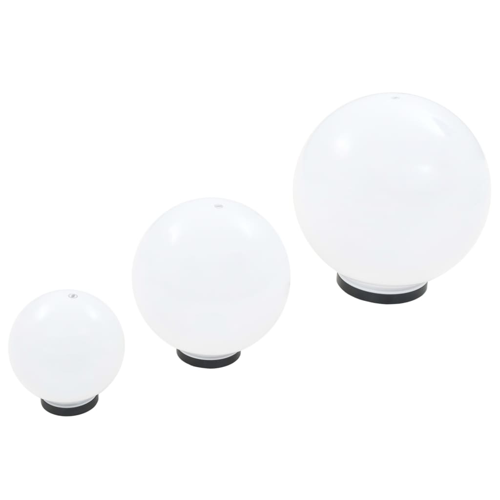 6-delige LED-bollampenset rond 20/30/40 cm PMMA