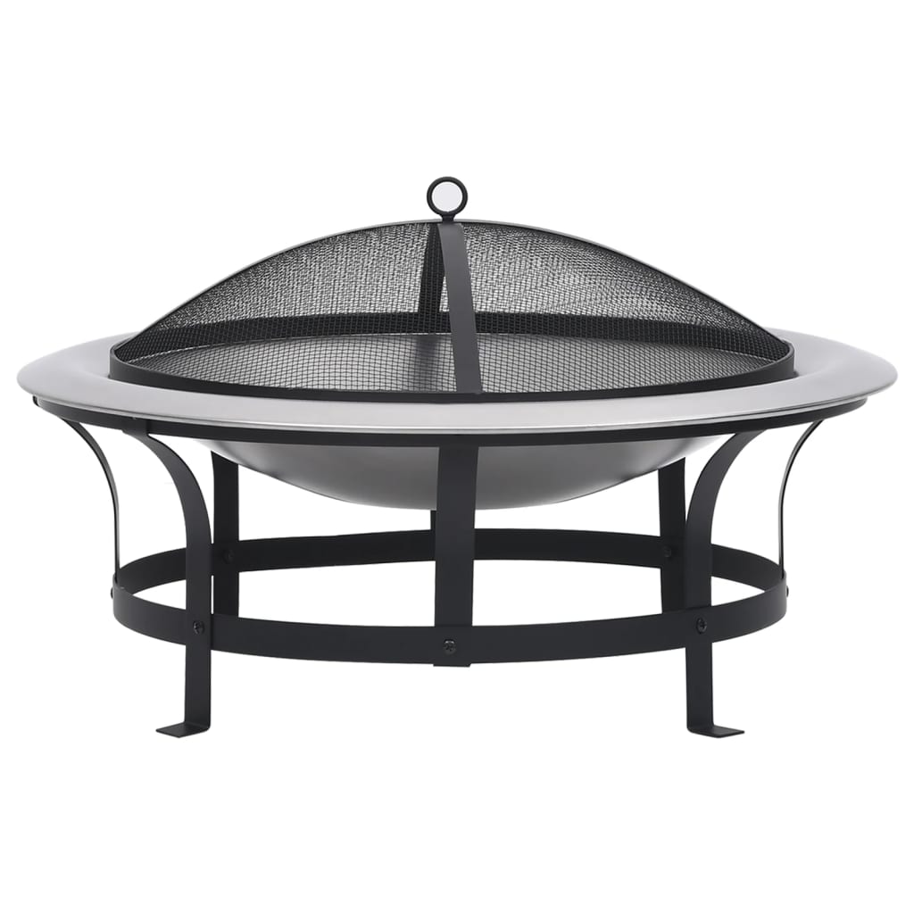 Tuinvuurplaats met grill 76 cm roestvrij staal - AllerleiShop