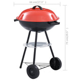 Kogelbarbecue houtskool met wieltjes XXL 44 cm - AllerleiShop