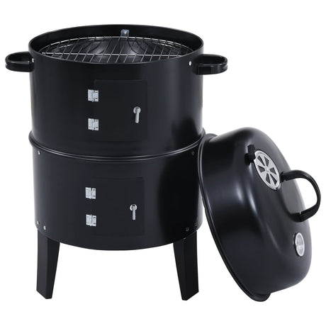 Houtskoolroker barbecue-grill 3-in-1 40x80 cm - AllerleiShop