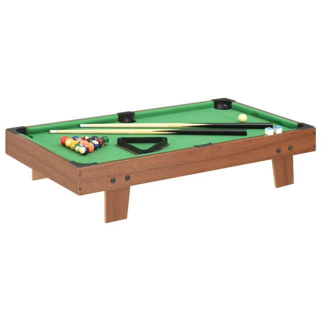 Minipooltafel 3 Feet 92x52x19 cm bruin en groen - AllerleiShop