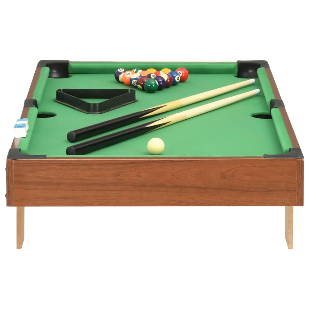 Minipooltafel 3 Feet 92x52x19 cm bruin en groen - AllerleiShop